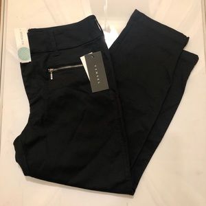Stitch Fix Tinsel Zipper Detail Black Pant